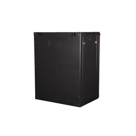 Шкаф 19" телекоммуникационный настенный, 15U  769х600х450 мм, дверь стекло, черный